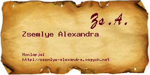 Zsemlye Alexandra névjegykártya