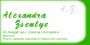 alexandra zsemlye business card